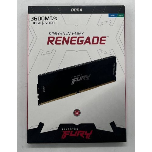 Купить Озу Kingston DDR4 16GB (2x8GB) 3600Mhz FURY Renegade Black (KF436C16RBK2/16) (Восстановлено продавцом, 696803) с проверкой совместимости: обзор, характеристики, цена в Киеве, Днепре, Одессе, Харькове, Украине | интернет-магазин TELEMART.UA фото