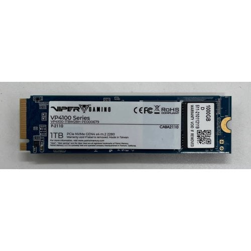 Купить Ssd-диск Patriot VP4100 1TB M.2 (2280 PCI-E) NVMe x4 (VP4100-1TBM28H) (Восстановлено продавцом, 696810) с проверкой совместимости: обзор, характеристики, цена в Киеве, Днепре, Одессе, Харькове, Украине | интернет-магазин TELEMART.UA фото