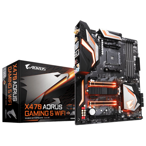 Купить Материнская плата Gigabyte X470 AORUS GAMING 5 WIFI (sAM4, AMD X470) (Восстановлено продавцом, 697087) с проверкой совместимости: обзор, характеристики, цена в Киеве, Днепре, Одессе, Харькове, Украине | интернет-магазин TELEMART.UA фото