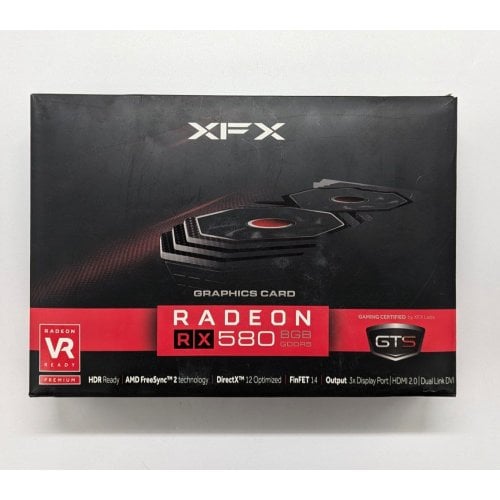 Купить Видеокарта XFX Radeon RX 580 GTS Black Edition OC 8192MB (RX-580P8DBD6) (Восстановлено продавцом, 697254) с проверкой совместимости: обзор, характеристики, цена в Киеве, Днепре, Одессе, Харькове, Украине | интернет-магазин TELEMART.UA фото