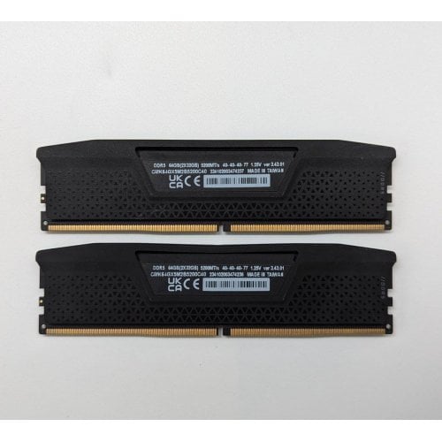 Купить Озу Corsair DDR5 64GB (2x32GB) 5200Mhz Vengeance Black (CMK64GX5M2B5200C40) (Восстановлено продавцом, 697620) с проверкой совместимости: обзор, характеристики, цена в Киеве, Днепре, Одессе, Харькове, Украине | интернет-магазин TELEMART.UA фото