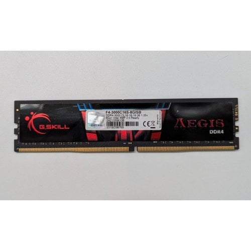 Купить Озу G.Skill DDR4 8GB 3000Mhz Aegis (F4-3000C16S-8GISB) (Восстановлено продавцом, 697642) с проверкой совместимости: обзор, характеристики, цена в Киеве, Днепре, Одессе, Харькове, Украине | интернет-магазин TELEMART.UA фото