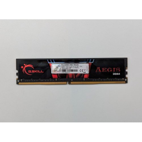 Купить Озу G.Skill DDR4 16GB 3200Mhz Aegis (F4-3200C16S-16GIS) (Восстановлено продавцом, 697650) с проверкой совместимости: обзор, характеристики, цена в Киеве, Днепре, Одессе, Харькове, Украине | интернет-магазин TELEMART.UA фото