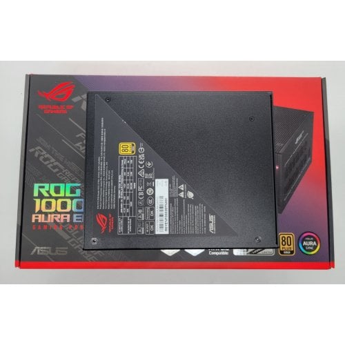 Уцінка блок живлення Asus ROG Strix PCIE5 1000W Aura Edition (ROG-STRIX-1000G-AURA-GAMING) (Некомплект кабелів., 697686) купити з перевіркою сумісності: огляд, характеристики, ціна у Києві, Львові, Вінниці, Хмельницькому, Івано-Франківську, Україні | інтернет-магазин TELEMART.UA фото