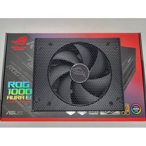 Уцінка блок живлення Asus ROG Strix PCIE5 1000W Aura Edition (ROG-STRIX-1000G-AURA-GAMING) (Некомплект кабелів., 697686) купити з перевіркою сумісності: огляд, характеристики, ціна у Києві, Львові, Вінниці, Хмельницькому, Івано-Франківську, Україні | інтернет-магазин TELEMART.UA фото