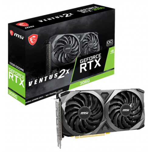 Відеокарта MSI GeForce RTX 3060 VENTUS 2X OC 12288MB (RTX 3060 VENTUS 2X 12G OC) (Відновлено продавцем, 698042) купити з перевіркою сумісності: огляд, характеристики, ціна у Києві, Львові, Вінниці, Хмельницькому, Івано-Франківську, Україні | інтернет-магазин TELEMART.UA фото