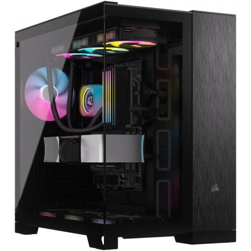 Корпус Corsair 6500X Tempered Glass без БЖ (CC-9011283-WW) Black/Obsidian Aluminum купити з перевіркою сумісності: огляд, характеристики, ціна у Києві, Львові, Вінниці, Хмельницькому, Івано-Франківську, Україні | інтернет-магазин TELEMART.UA фото