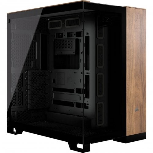 Корпус Corsair 6500X Tempered Glass без БЖ (CC-9011282-WW) Black/Walnut Wood купити з перевіркою сумісності: огляд, характеристики, ціна у Києві, Львові, Вінниці, Хмельницькому, Івано-Франківську, Україні | інтернет-магазин TELEMART.UA фото