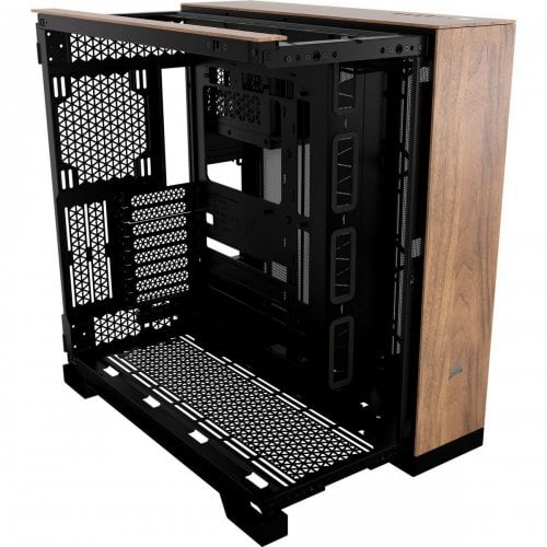 Корпус Corsair 6500X Tempered Glass без БЖ (CC-9011282-WW) Black/Walnut Wood купити з перевіркою сумісності: огляд, характеристики, ціна у Києві, Львові, Вінниці, Хмельницькому, Івано-Франківську, Україні | інтернет-магазин TELEMART.UA фото