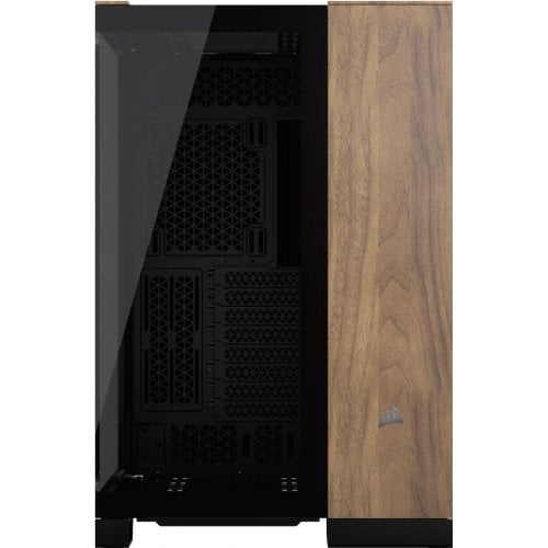 Корпус Corsair 6500X Tempered Glass без БЖ (CC-9011282-WW) Black/Walnut Wood купити з перевіркою сумісності: огляд, характеристики, ціна у Києві, Львові, Вінниці, Хмельницькому, Івано-Франківську, Україні | інтернет-магазин TELEMART.UA фото