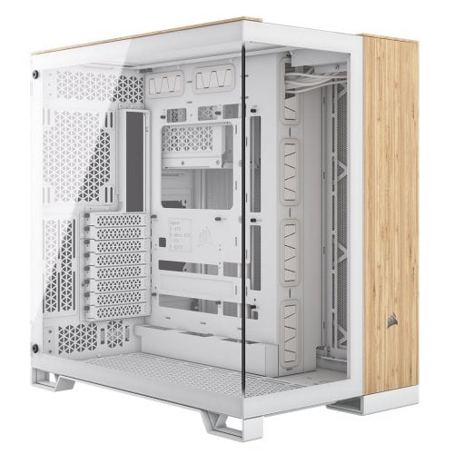 Корпус Corsair 6500X Tempered Glass без БЖ (CC-9011284-WW) White/Bamboo Wood купити з перевіркою сумісності: огляд, характеристики, ціна у Києві, Львові, Вінниці, Хмельницькому, Івано-Франківську, Україні | інтернет-магазин TELEMART.UA фото