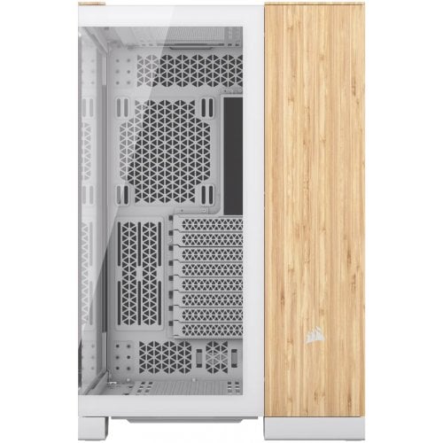 Корпус Corsair 6500X Tempered Glass без БЖ (CC-9011284-WW) White/Bamboo Wood купити з перевіркою сумісності: огляд, характеристики, ціна у Києві, Львові, Вінниці, Хмельницькому, Івано-Франківську, Україні | інтернет-магазин TELEMART.UA фото