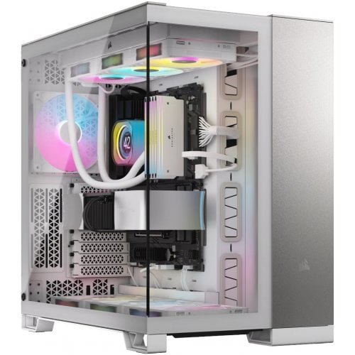 Корпус Corsair 6500X Tempered Glass без БЖ (CC-9011285-WW) White/Satin Gray Aluminum купити з перевіркою сумісності: огляд, характеристики, ціна у Києві, Львові, Вінниці, Хмельницькому, Івано-Франківську, Україні | інтернет-магазин TELEMART.UA фото