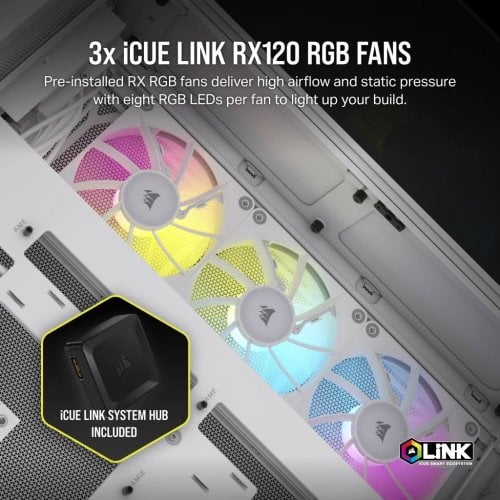 Корпус Corsair iCUE LINK 6500X RGB Tempered Glass без БЖ (CC-9011270-WW) White купити з перевіркою сумісності: огляд, характеристики, ціна у Києві, Львові, Вінниці, Хмельницькому, Івано-Франківську, Україні | інтернет-магазин TELEMART.UA фото