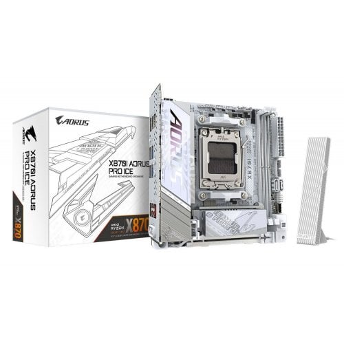 Материнська плата Gigabyte X870I AORUS PRO ICE (sAM5, AMD X870) купити з перевіркою сумісності: огляд, характеристики, ціна у Києві, Львові, Вінниці, Хмельницькому, Івано-Франківську, Україні | інтернет-магазин TELEMART.UA фото