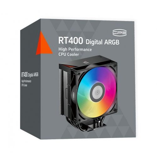 Кулер PCCooler RT400 Digital ARGB Black купити з перевіркою сумісності: огляд, характеристики, ціна у Києві, Львові, Вінниці, Хмельницькому, Івано-Франківську, Україні | інтернет-магазин TELEMART.UA фото