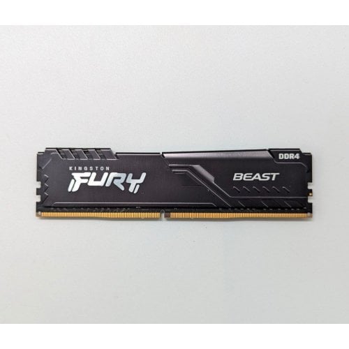 Купить Озу Kingston DDR4 4GB 2666Mhz FURY Beast Black (KF426C16BB/4) (Восстановлено продавцом, 698173) с проверкой совместимости: обзор, характеристики, цена в Киеве, Днепре, Одессе, Харькове, Украине | интернет-магазин TELEMART.UA фото