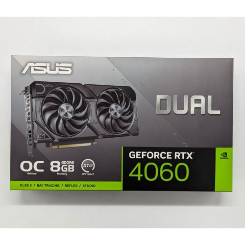 Купить Видеокарта Asus Dual GeForce RTX 4060 EVO OC 8192MB (DUAL-RTX4060-O8G-EVO) (Восстановлено продавцом, 698208) с проверкой совместимости: обзор, характеристики, цена в Киеве, Днепре, Одессе, Харькове, Украине | интернет-магазин TELEMART.UA фото