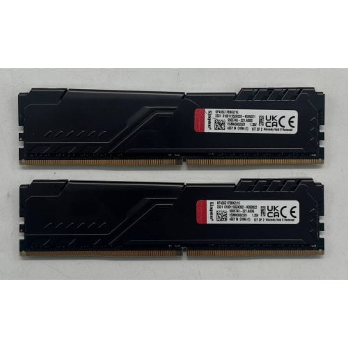 Купить Озу Kingston DDR4 16GB (2x8GB) 3600Mhz FURY Beast Black (KF436C17BBK2/16) (Восстановлено продавцом, 698216) с проверкой совместимости: обзор, характеристики, цена в Киеве, Днепре, Одессе, Харькове, Украине | интернет-магазин TELEMART.UA фото