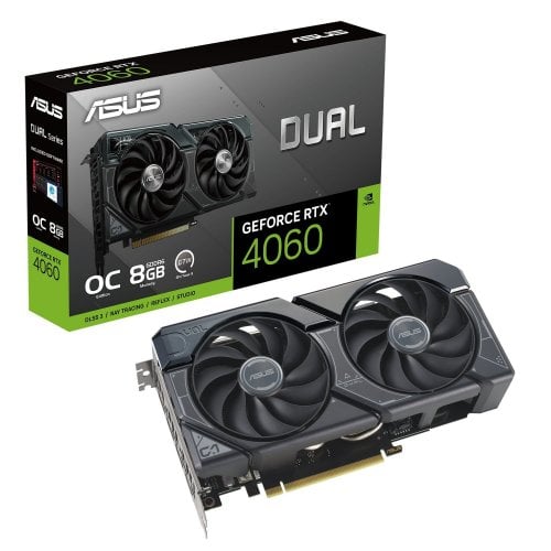 Купить Видеокарта Asus GeForce RTX 4060 Dual OC 8192MB (DUAL-RTX4060-O8G) (Восстановлено продавцом, 698220) с проверкой совместимости: обзор, характеристики, цена в Киеве, Днепре, Одессе, Харькове, Украине | интернет-магазин TELEMART.UA фото