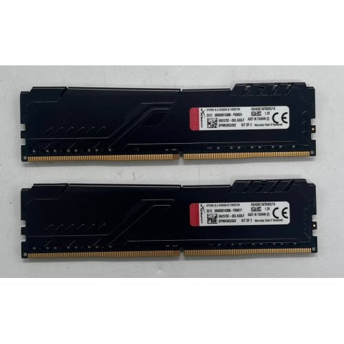 Купить Озу Kingston DDR4 16Gb (2x8GB) 2666Mhz HyperX FURY Black (HX426C15FBK2/16) (Восстановлено продавцом, 698224) с проверкой совместимости: обзор, характеристики, цена в Киеве, Днепре, Одессе, Харькове, Украине | интернет-магазин TELEMART.UA фото