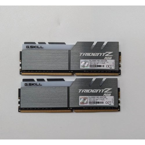 Купить Озу G.Skill DDR4 32GB (2x16GB) 3200Mhz Trident Z RGB (F4-3200C16D-32GTZR) (Восстановлено продавцом, 698251) с проверкой совместимости: обзор, характеристики, цена в Киеве, Днепре, Одессе, Харькове, Украине | интернет-магазин TELEMART.UA фото