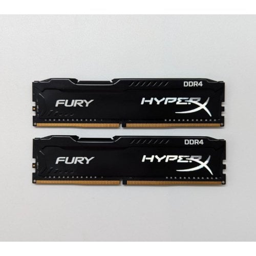 Купить Озу Kingston DDR4 16GB (2x8GB) 3200Mhz HyperX Fury Black (HX432C18FB2K2/16) (Восстановлено продавцом, 698259) с проверкой совместимости: обзор, характеристики, цена в Киеве, Днепре, Одессе, Харькове, Украине | интернет-магазин TELEMART.UA фото