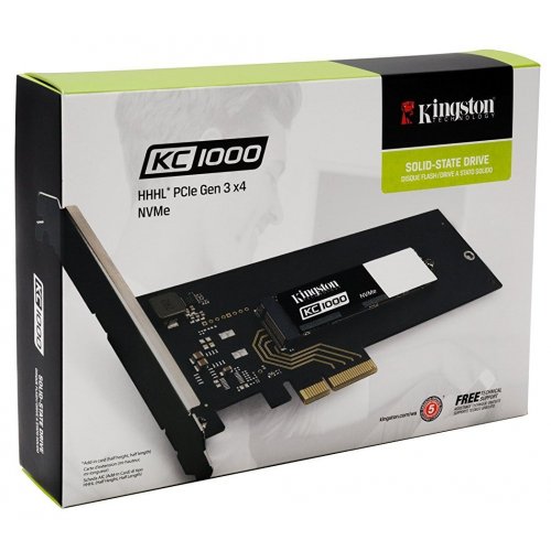 Продати SSD-диск Kingston KC1000 MLC 240GB M.2 (2280 PCI-E) NVMe x4 + HHHL Adapter (SKC1000H/240G) за Trade-In у інтернет-магазині Телемарт - Київ, Дніпро, Україна фото
