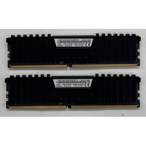 Купить Озу Corsair DDR4 16GB (2x8GB) 3000Mhz Vengeance LPX (CMK16GX4M2D3000C16) Black (Восстановлено продавцом, 698535) с проверкой совместимости: обзор, характеристики, цена в Киеве, Днепре, Одессе, Харькове, Украине | интернет-магазин TELEMART.UA фото