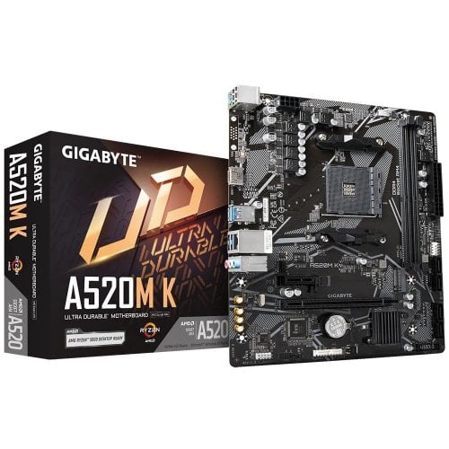 Купить Материнская плата Gigabyte A520M K (sAM4, AMD A520) (Восстановлено продавцом, 698547) с проверкой совместимости: обзор, характеристики, цена в Киеве, Днепре, Одессе, Харькове, Украине | интернет-магазин TELEMART.UA фото