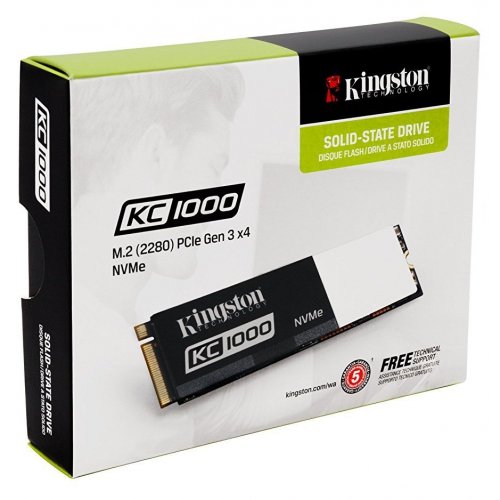 Продати SSD-диск Kingston KC1000  MLC 480GB M.2 (2280 PCI-E) NVMe x4 (SKC1000/480G) за Trade-In у інтернет-магазині Телемарт - Київ, Дніпро, Україна фото