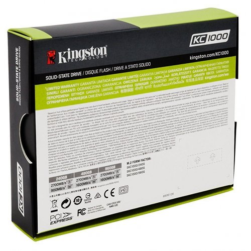 Продати SSD-диск Kingston KC1000  MLC 480GB M.2 (2280 PCI-E) NVMe x4 (SKC1000/480G) за Trade-In у інтернет-магазині Телемарт - Київ, Дніпро, Україна фото