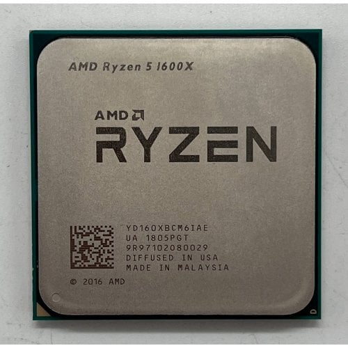 Процесор AMD Ryzen 5 1600X 3.6(4.0)GHz sAM4 Tray (YD160XBCM6IAE) (Відновлено продавцем, 698553) купити з перевіркою сумісності: огляд, характеристики, ціна у Києві, Львові, Вінниці, Хмельницькому, Івано-Франківську, Україні | інтернет-магазин TELEMART.UA фото