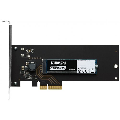 Продати SSD-диск Kingston KC1000 MLC 960GB M.2 (2280 PCI-E) NVMe x4 + HHHL Adapter (SKC1000H/960G) за Trade-In у інтернет-магазині Телемарт - Київ, Дніпро, Україна фото