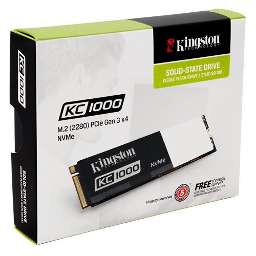 Продати SSD-диск Kingston KC1000 MLC 960GB M.2 (2280 PCI-E) NVMe x4 (SKC1000/960G) за Trade-In у інтернет-магазині Телемарт - Київ, Дніпро, Україна фото