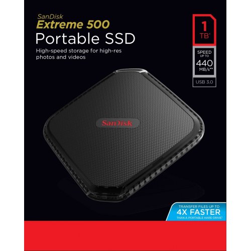 Продать SSD-диск SanDisk Extreme 500 Portable 1TB Х USB 3.0 (SDSSDEXT-1T00-G25) по Trade-In интернет-магазине Телемарт - Киев, Днепр, Украина фото