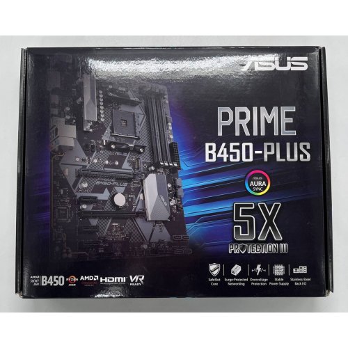 Купить Материнская плата Asus PRIME B450-PLUS (sAM4, AMD B450) (Восстановлено продавцом, 698747) с проверкой совместимости: обзор, характеристики, цена в Киеве, Днепре, Одессе, Харькове, Украине | интернет-магазин TELEMART.UA фото