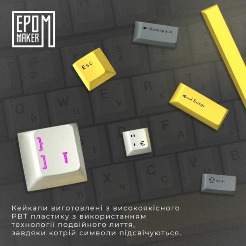 Купить Клавиатура EPOMAKER AK820 Pro RGB Mechanical Flying Fish Switch Hot-Swap (AK820-PRO-W-FF) White - цена в Харькове, Киеве, Днепре, Одессе
в интернет-магазине Telemart фото