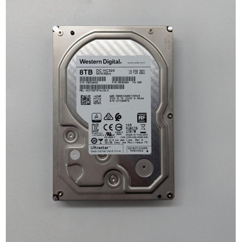 Жорсткий диск Western Digital Ultrastar DC HC320 512e 8TB 256MB 7200RPM 3.5" (HUS728T8TALE6L4) (Відновлено продавцем, 698836) купити з перевіркою сумісності: огляд, характеристики, ціна у Києві, Львові, Вінниці, Хмельницькому, Івано-Франківську, Україні | інтернет-магазин TELEMART.UA фото