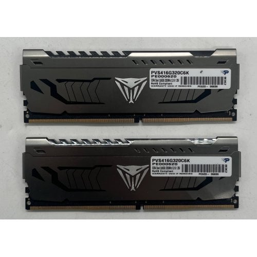 Купить Озу Patriot DDR4 16GB (2x8GB) 3200Mhz Viper Steel (PVS416G320C6K) (Восстановлено продавцом, 699703) с проверкой совместимости: обзор, характеристики, цена в Киеве, Днепре, Одессе, Харькове, Украине | интернет-магазин TELEMART.UA фото