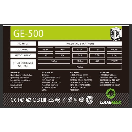 Photo GAMEMAX GE-500 500W (GE-500)