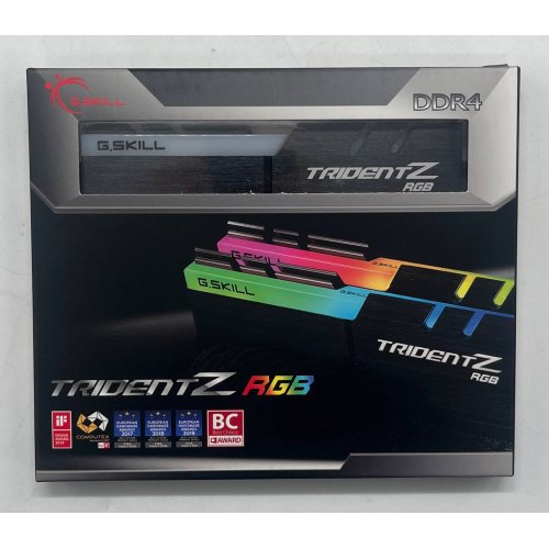 Купить Озу G.Skill DDR4 32GB (2x16GB) 3600Mhz Trident Z RGB (F4-3600C16D-32GTZRC) (Восстановлено продавцом, 700321) с проверкой совместимости: обзор, характеристики, цена в Киеве, Днепре, Одессе, Харькове, Украине | интернет-магазин TELEMART.UA фото