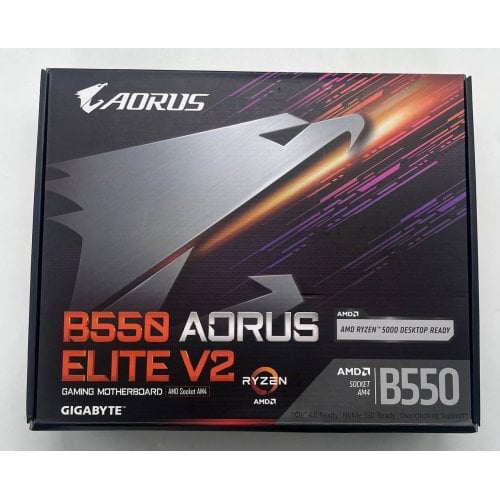 Купить Материнская плата Gigabyte B550 AORUS ELITE V2 (sAM4, AMD B550) (Восстановлено продавцом, 700324) с проверкой совместимости: обзор, характеристики, цена в Киеве, Днепре, Одессе, Харькове, Украине | интернет-магазин TELEMART.UA фото