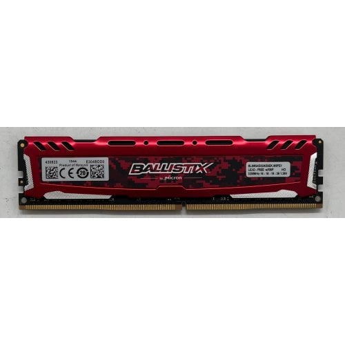 Купить Озу Crucial DDR4 8GB 3200Mhz Ballistix Sport LT Red (BLS8G4D32AESEK) (Восстановлено продавцом, 700374) с проверкой совместимости: обзор, характеристики, цена в Киеве, Днепре, Одессе, Харькове, Украине | интернет-магазин TELEMART.UA фото