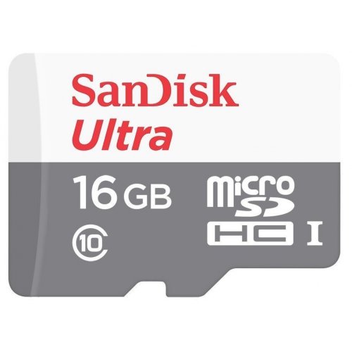 

SanDisk microSDHC Ultra 16GB Class 10 80MB/s (с адаптером) (SDSQUNS-016G-GN3MA)