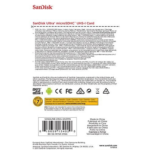 Купить Карта памяти SanDisk microSDHC Ultra 16GB Class 10 80MB/s (без адаптера) (SDSQUNS-016G-GN3MN) - цена в Харькове, Киеве, Днепре, Одессе
в интернет-магазине Telemart фото