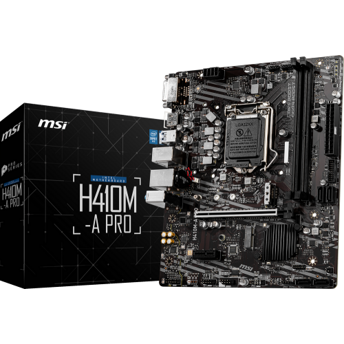 Материнська плата MSI H410M-A PRO (s1200, Intel H410) (Відновлено продавцем, 700796) купити з перевіркою сумісності: огляд, характеристики, ціна у Києві, Львові, Вінниці, Хмельницькому, Івано-Франківську, Україні | інтернет-магазин TELEMART.UA фото