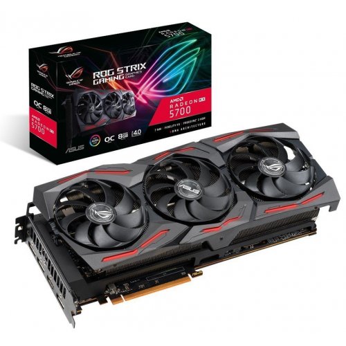 Відеокарта Asus Radeon RX 5700 STRIX OC 8192MB (ROG-STRIX-RX5700-O8G-GAMING) (Відновлено продавцем, 700962) купити з перевіркою сумісності: огляд, характеристики, ціна у Києві, Львові, Вінниці, Хмельницькому, Івано-Франківську, Україні | інтернет-магазин TELEMART.UA фото