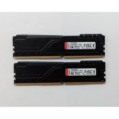 Купить Озу Kingston DDR4 16GB (2x8GB) 3200Mhz FURY Beast Black (KF432C16BBK2/16) (Восстановлено продавцом, 700979) с проверкой совместимости: обзор, характеристики, цена в Киеве, Днепре, Одессе, Харькове, Украине | интернет-магазин TELEMART.UA фото