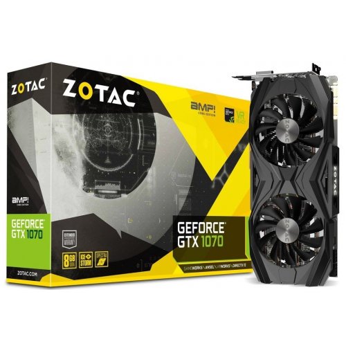 Продати Відеокарта Zotac GeForce GTX 1070 AMP Core Edition 8192MB (ZT-P10700N-10P) за Trade-In у інтернет-магазині Телемарт - Київ, Дніпро, Україна фото